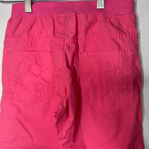 Blukids Girls Size 6 - 6X Cargo Pants From Italy elastic Waist Pink Embroidered - Picture 13 of 14